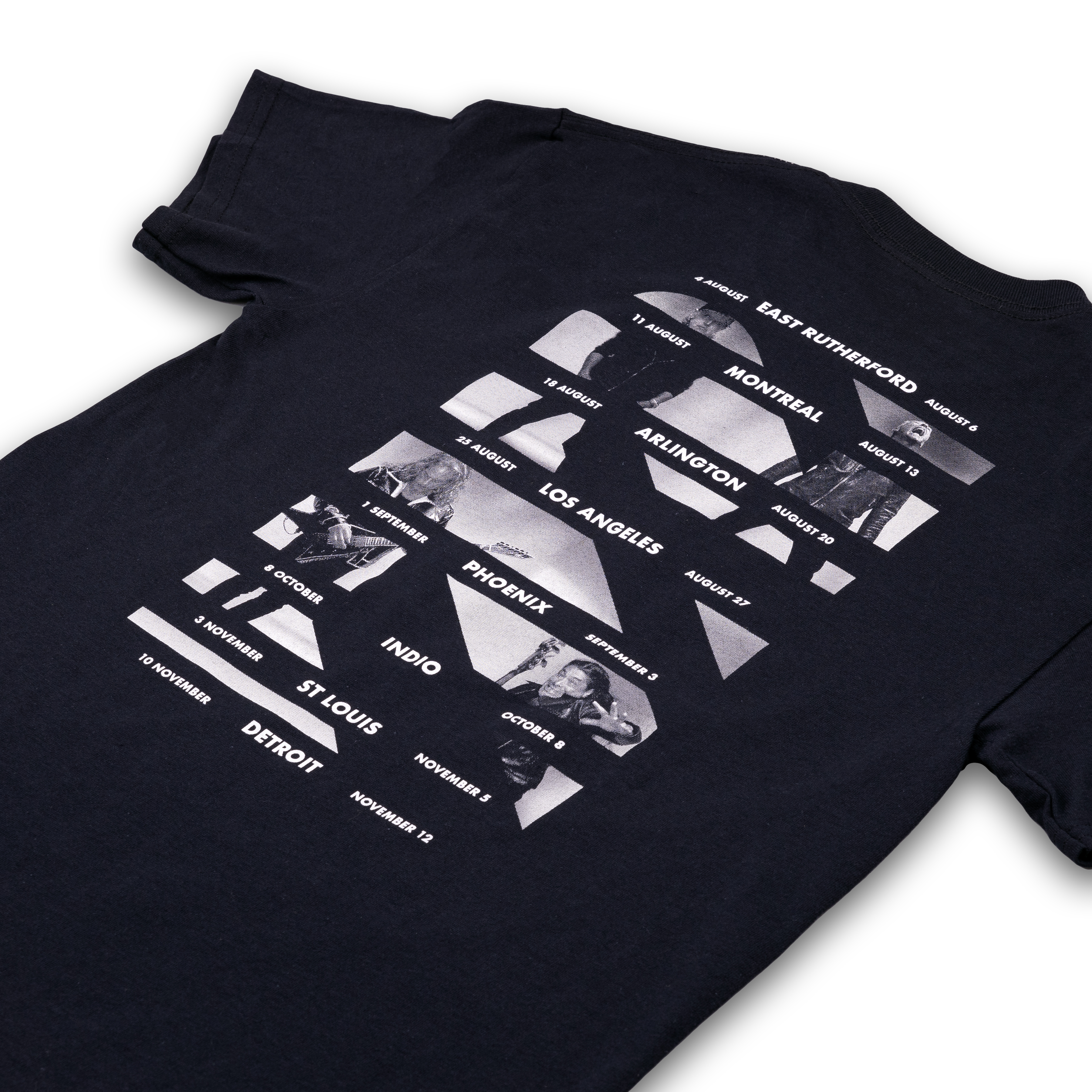 Metallica tour clearance shirts 2018