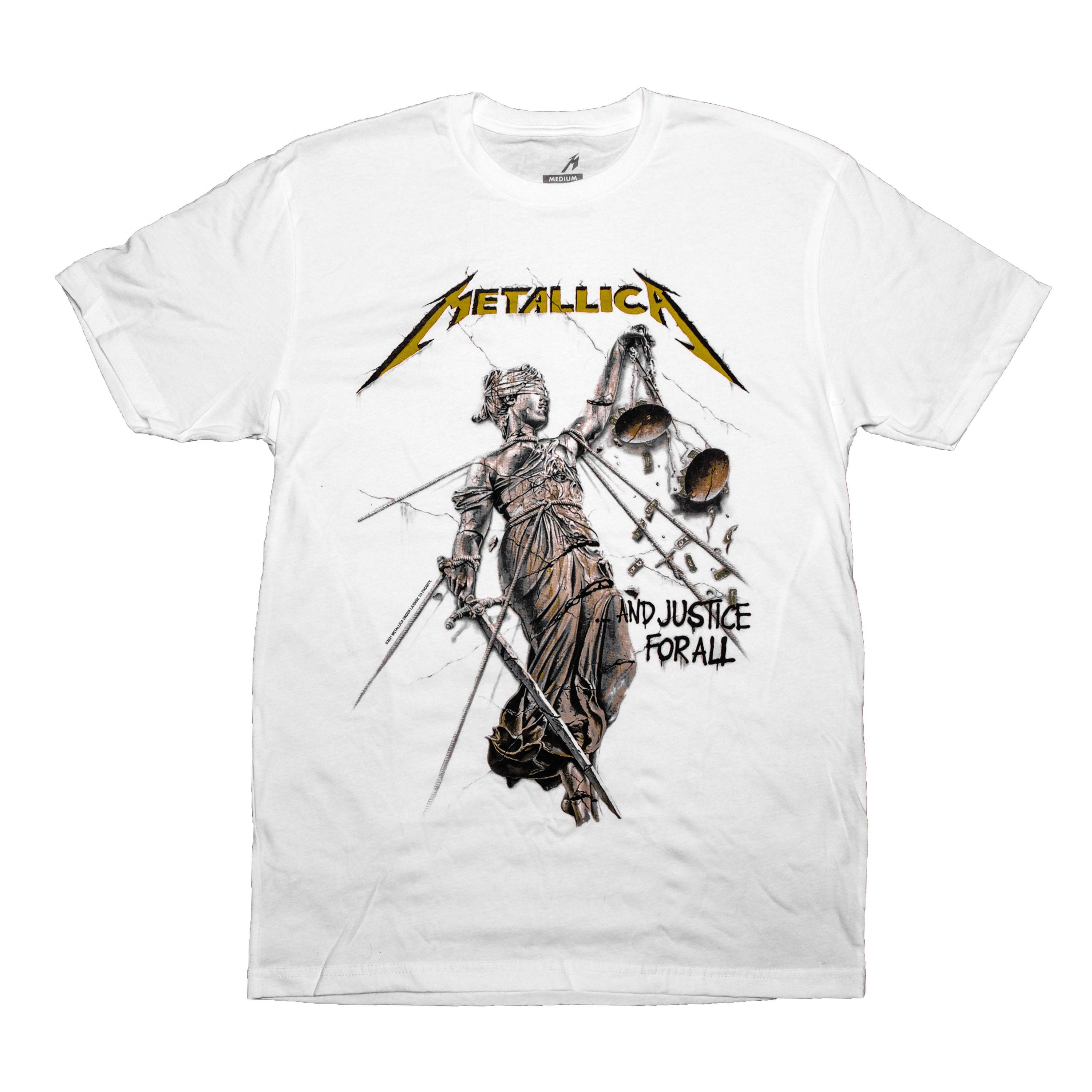 SML-3XL badhabitmerch New Metallica And Justice For All Album Cover Band Shirt
