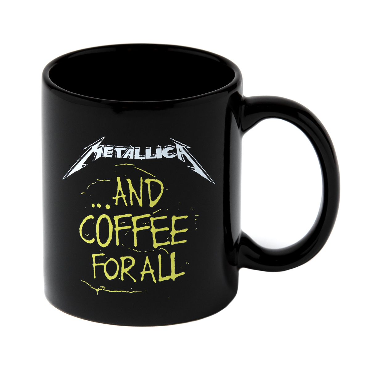 Metallica and coffee for all... Matt Black Mug